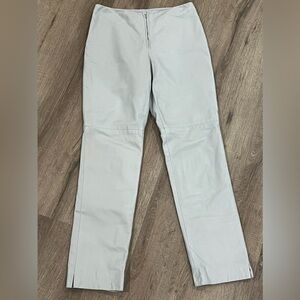 Christina Perrin Vintage 100% Genuine Leather Made in USA Gray Lux Pants EUC